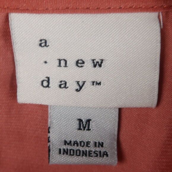 A NEW DAY BURNT ORANGE SHORT SLEEVE ROUND NECK WORK OFFICE TOP SIZE MEDIUM - Picture 2 of 7